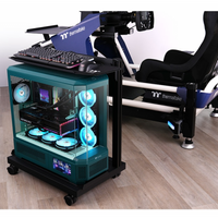 Accesorio Simulador Thermaltake Carrito Movil PC con Bandeja Teclado Mouse 4